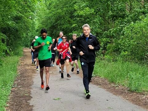 Bezirksbürgermeister Jörn Oltmann beim zweiten Bürgermeisterlauf in Lichtenrade