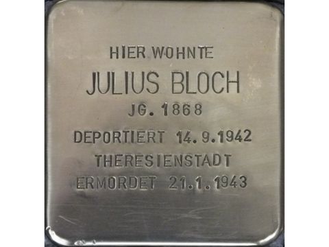 Stolperstein Julius Bloch (Bild: Stolpersteine-Initiative CW, Hupka)