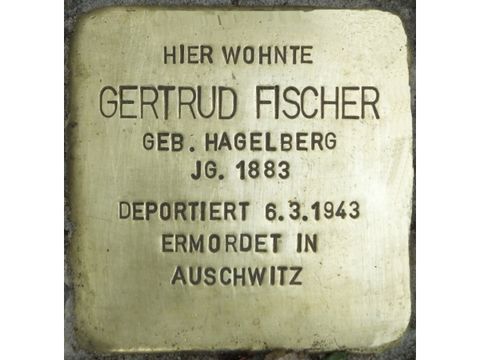 Stolperstein Gertrud Fischer, Foto:H.-J. Hupka, 2014