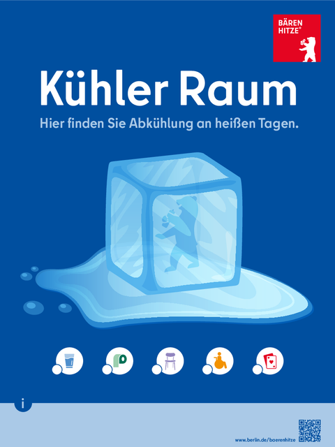 Hinweis auf Kühle Räume