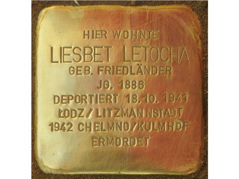 Stolperstein Liesbet Letocha (Bild: Stolpersteine-Initiative CW, Hupka)