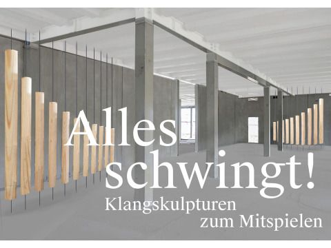 Entwurfsdarstellung „Alles schwingt! Klangskulptur zum Mitmachen“ von Ulrike Seyboth und Ingo Fröhlich für den Kunst am Bau-Wettbewerb für den Neubau der 48. Grundschule Conrad-Blenkle-Straße in Berlin-Pankow, 2022 (Bild: BA Pankow von Berlin, Amt für Weiterbildung und Kultur)