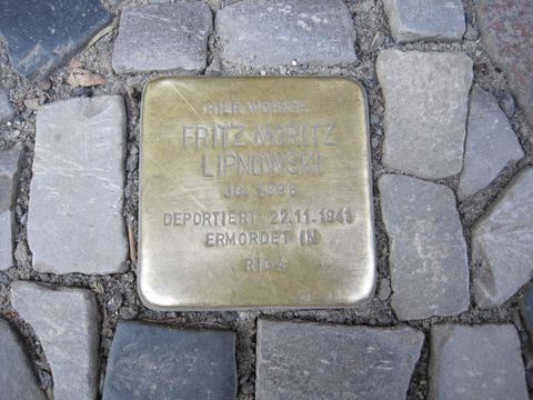 Stolperstein Fritz Moritz Lipnowski, Foto: Rachel Kohn