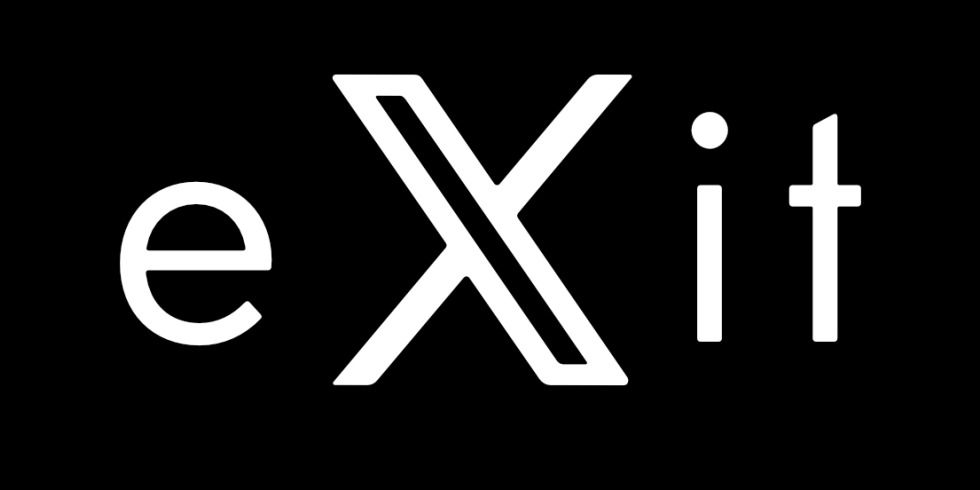 Grafik mit der Aufschrift eXit