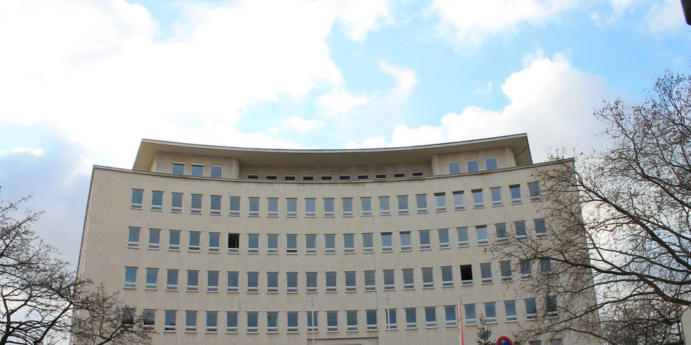 Startpunkt des Spaziergangs am Hohenzollerndamm