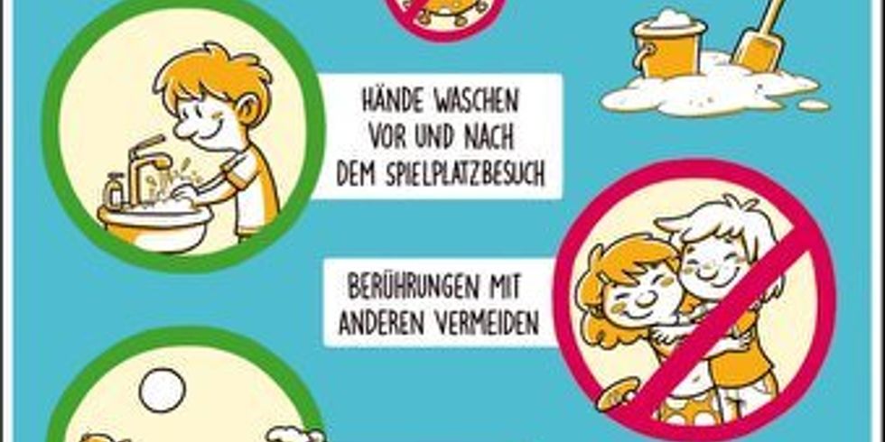 Plakat Hygieneregeln Spielplatz