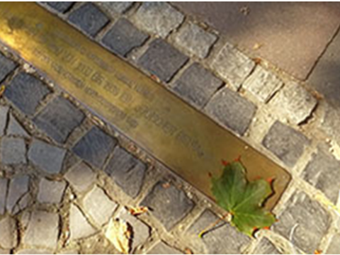 Stolperschwelle in der Stierstraße in Friedenau