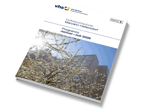 Programmheft als PDF der VHS Marzahn-Hellersdorf für das Frühjahrssemester 2026 von Januar bis Juli