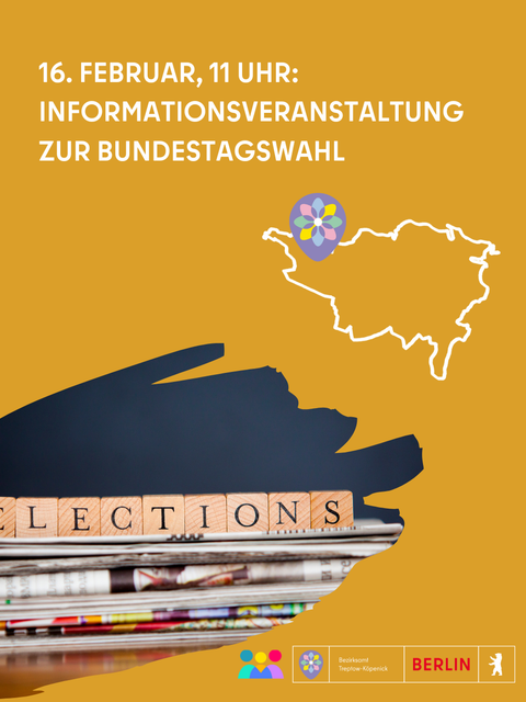16. Februar, 11 Uhr Informationsveranstaltung zur Bundestagswahl
