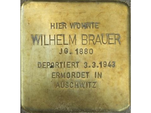 Stolperstein Wilhelm Brauer (Bild: Stolpersteine-Initiative CW, Hupka)