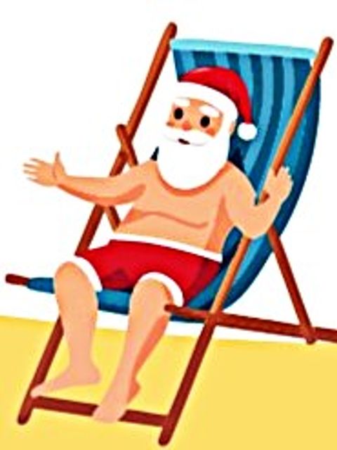 Weihnachtsmann_Sommer_Liegestuhl