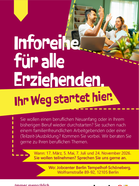 Flyer Inforeihe Erziehende