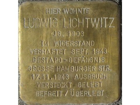 Stolperstein Ludwig Lichtwitz (Bild: Stolpersteine-Initiative CW, Hupka)