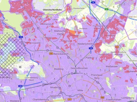 Das Bild zeigt einen Ausschnitt aus dem Berliner Energieatlas