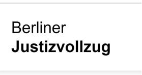 Schriftzug Berliner Justizvollzug