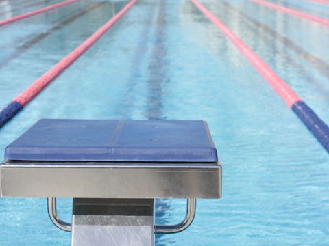 Startblock im Schwimmbad