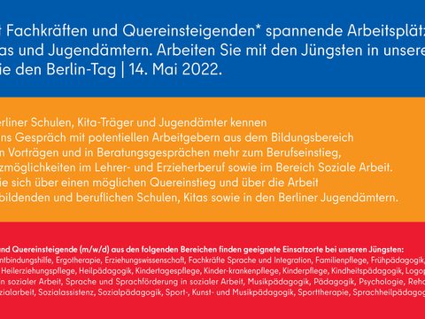 Informationen zum Berlin-Tag 2022 (Bild: Senatsverwaltung für Bildung, Jugend und Familie)