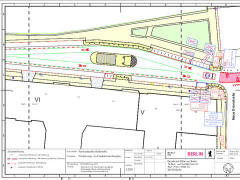 Verkehrszeichenplan Wallstrasse 2/10 (Bild: SGA BA Mitte)