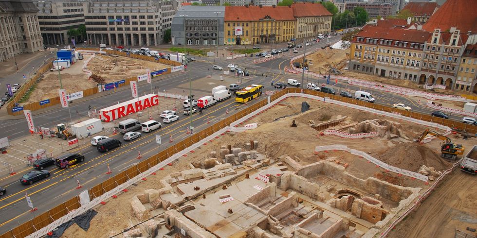 Mitte Molkenmarkt Grabung Elektrizitätswerk Spandauer Straße