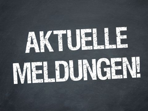 Schriftzug "Aktuelle Meldungen" in weiß auf schwarzem Grund