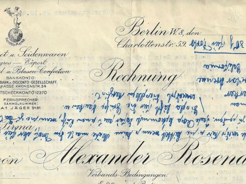 Briefkopf von Rosenaus Firma