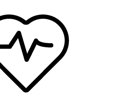 Herz mit EKG-Kurve