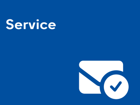 Service mit Mail Symbol
