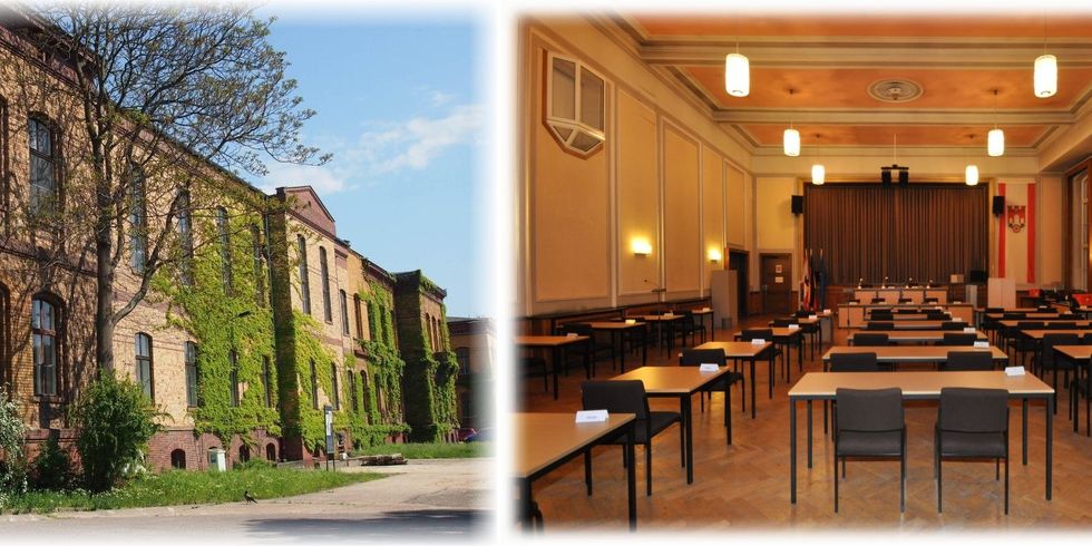 BVV-Saal innen und außen