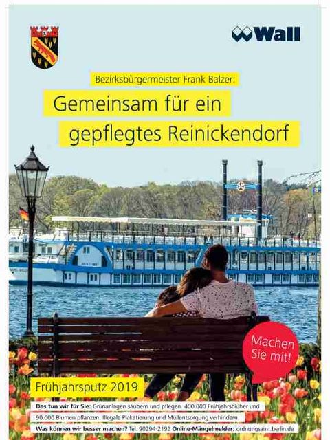 Das Plakat zum Frühjahrsputz 2019 (Bild: Wall GmbH und Bezirksamt Reinickendorf)