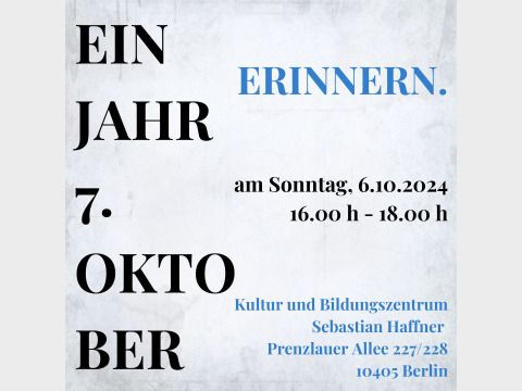 Ein Jahr 7. Oktober