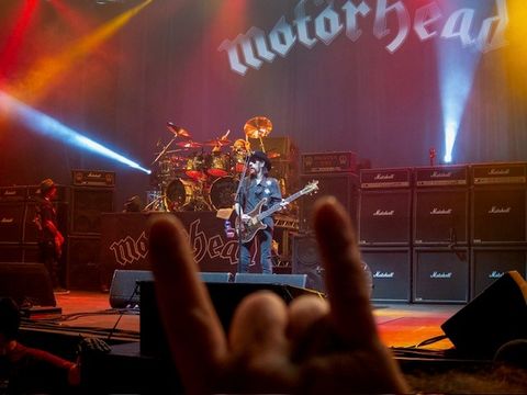 Band Motörhead bei ihrem letzten Konzert in Berlin im Jahr 2015 live auf der Bühne der "Max Schmeling" Halle