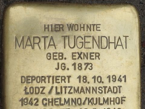 Stolperstein Marta Tugendhat (Bild: Stolperstein-Initiative CW / Hupka)