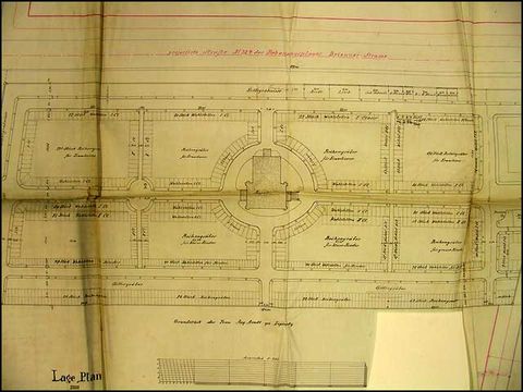 Friedhof Wilmersdorf, Kernstück, Lageplan um 1902 (N rechts)