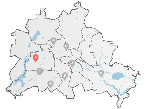 Karte mit Lage der Siedlung Eichkamp