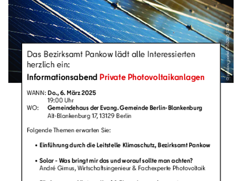 Flyer PV Informationsabend Blankenburg