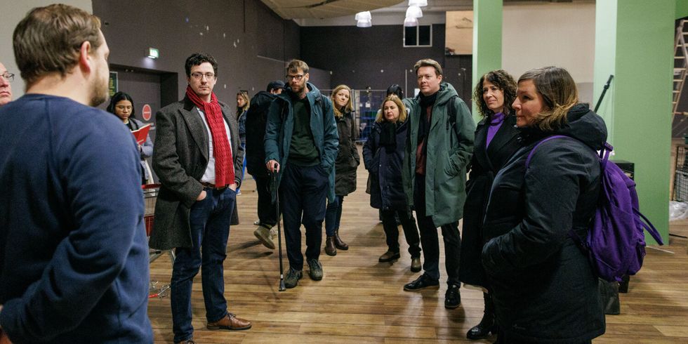 Team des Regionalinkubators Berlin Südwest gemeinsam unterwegs mit einer Delegation der Grünen Fraktion