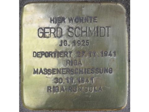 Stolperstein Gerd Schmidt (Bild: Stolpersteine-Initiative CW, Hupka)