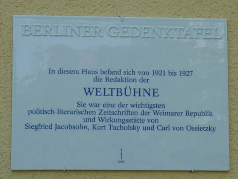 Gedenktafel für die Weltbühne, 9.7.2010