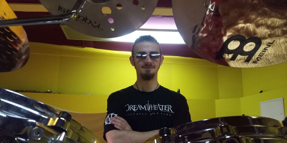 Florens Ganzer am Schlagzeug