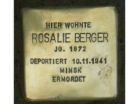 Stolperstein Rosalie Berger (Bild: Stolpersteine-Initiative CW)