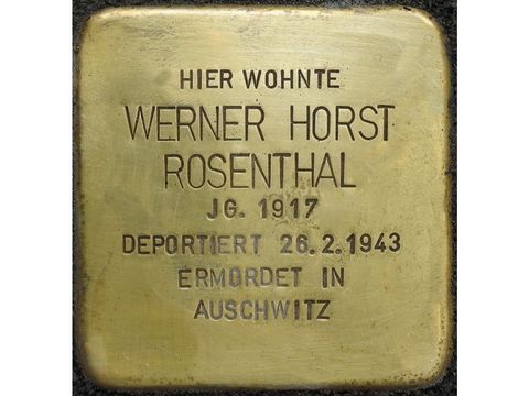 Stolperstein Werner Horst Rosenthal (Bild: Stolpersteine-Initiative CW, Hupka)