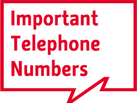 Important Telephone Numbers