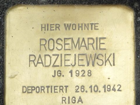 Stolperstein Rosemarie Radziejewski