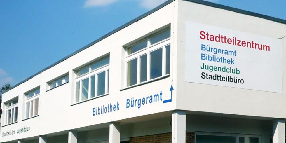Bibliothek Bürgeramt Halemweg Außenansicht