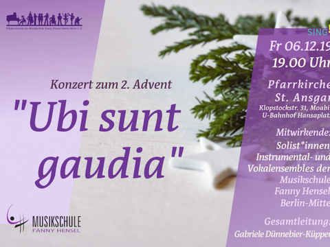 Plakat Adventskonzert Tiergarten 2019
