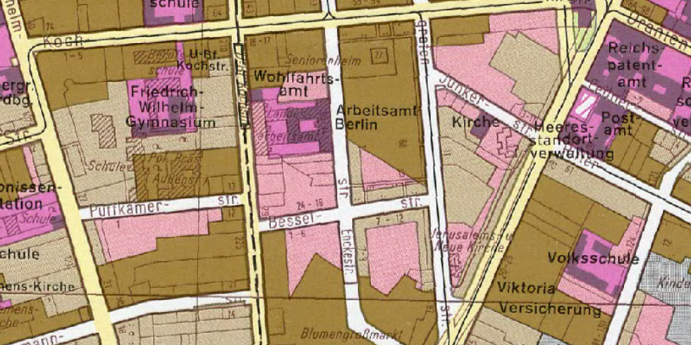 Lageplan Berlin um 1940