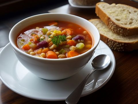 Schüssel mit Suppe