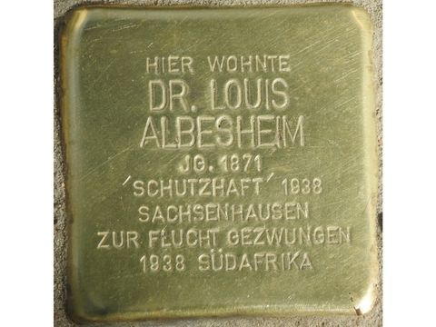 Stolperstein Dr. Louis Albesheim