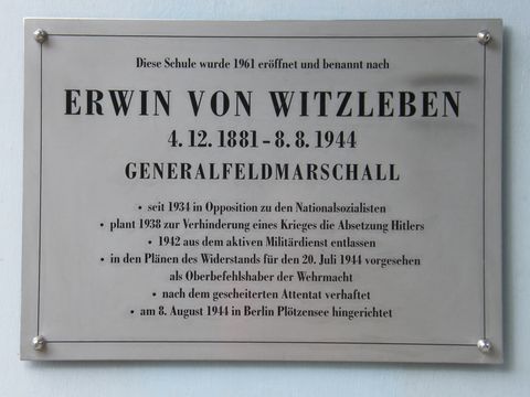 Gedenktafel für Erwin von Witzleben (Bild: Hupka)