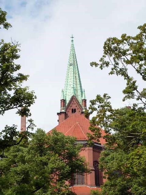 Blick auf die Gethsemanekirche